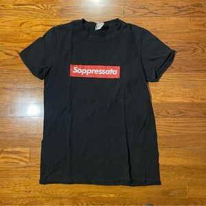 Mens small “soppressata” supreme graphic t shirt